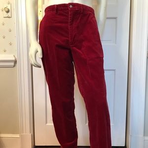 Men’s Polo Red/crimson Corduroy Pants, Size 32/32